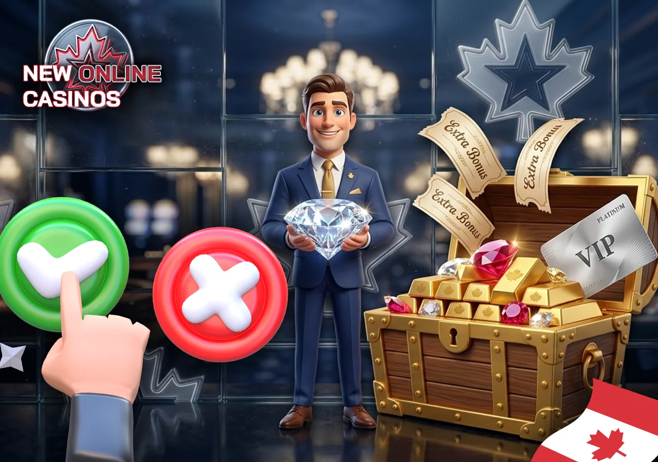 Modern interface showing exclusive perks and benefits of new online casinos